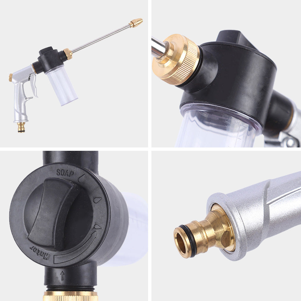 Garden Hose Nozzle Long Pole Foam Water Bottle 360 Degree Rotating Car Wash Gardening.