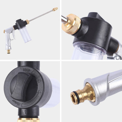 Garden Hose Nozzle Long Pole Foam Water Bottle 360 Degree Rotating Car Wash Gardening.