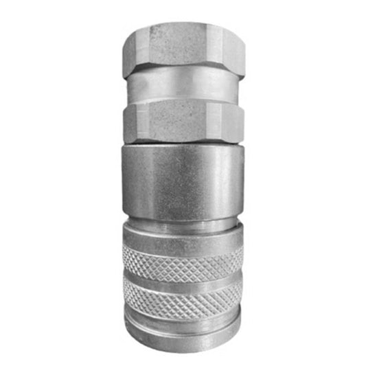 Hydraulic Female Flat Face Coupler Suitable For Bobcat 7246790 1/2in Body 3/4in SAE Thread