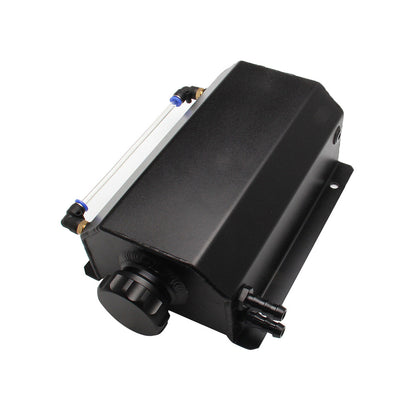 Universal 2L Coolant Radiator Overflow Recovery Tank Bottle Aluminum Black