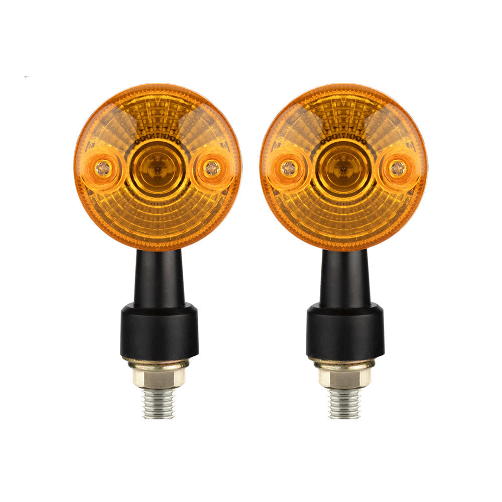 4x Classic Motorcycle Front & Rear Indicators Turn Signal Lights Amber Universal