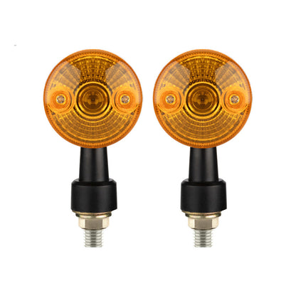 4x Classic Motorcycle Front & Rear Indicators Turn Signal Lights Amber Universal