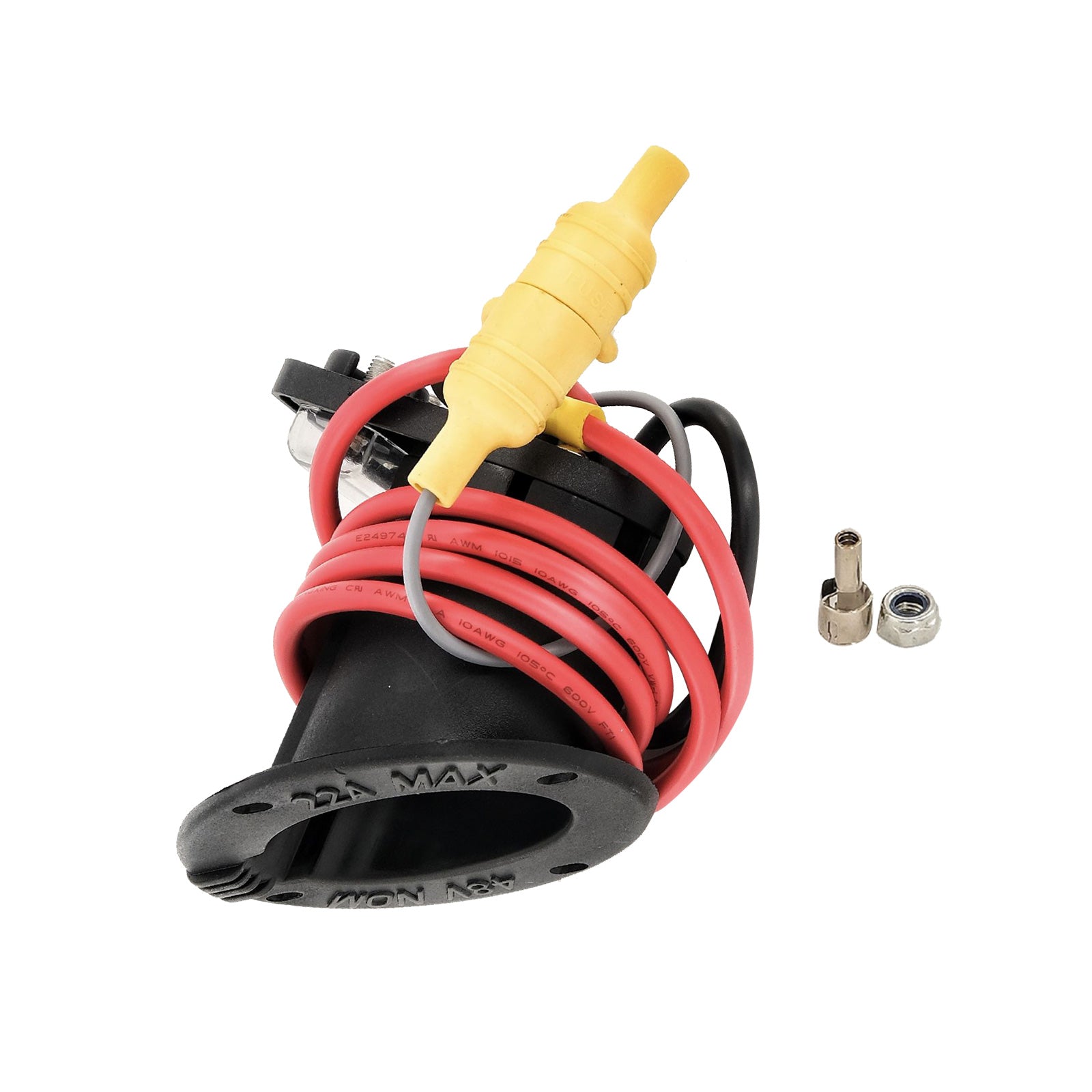 48V Golf Car Charger Receptacle and Fuse Assembly Suitable for Club Car DS 2000-Up.