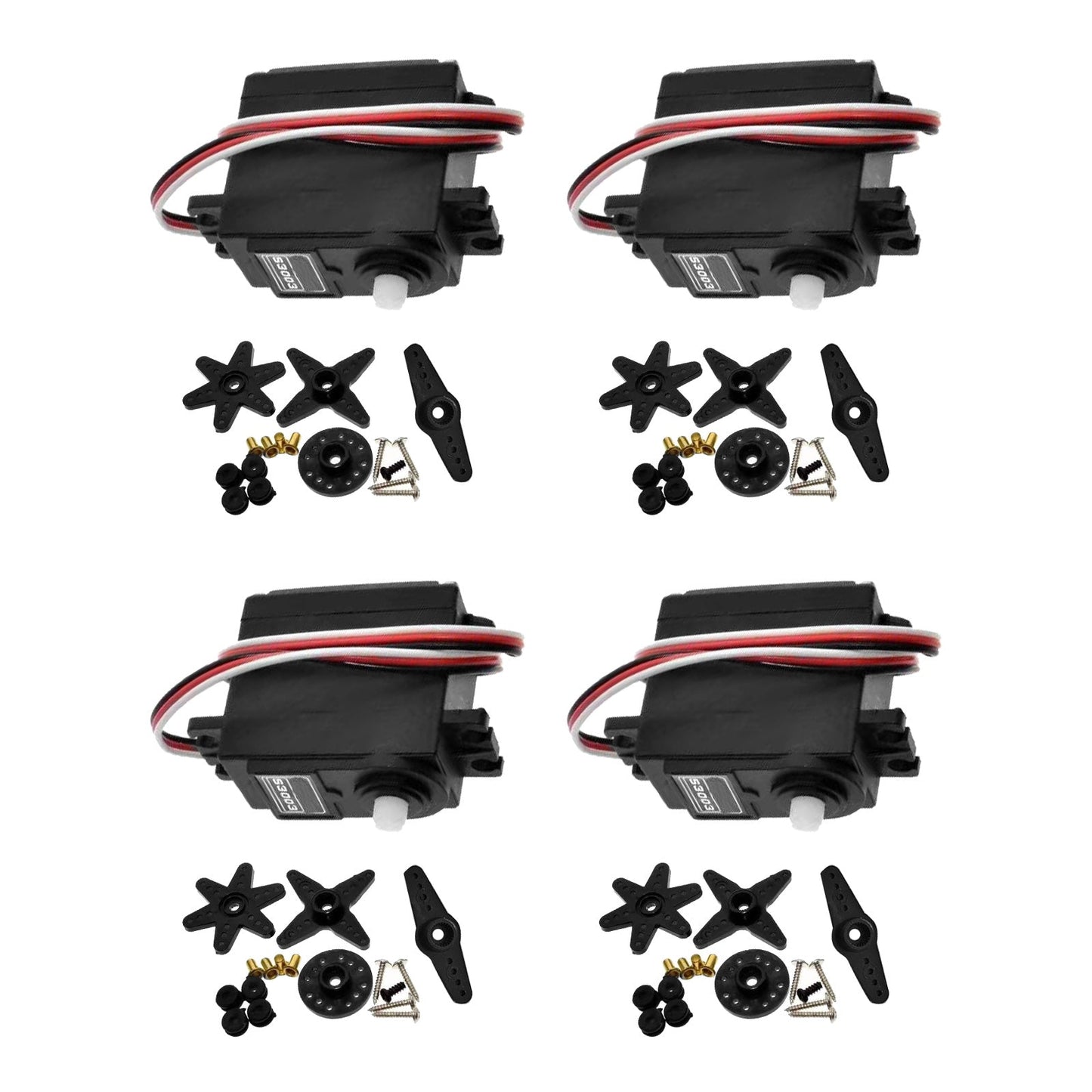 High Torque Standard Servos 4x Suitable For Futaba S3003 RC Car / Plane / Boat / Helicopter