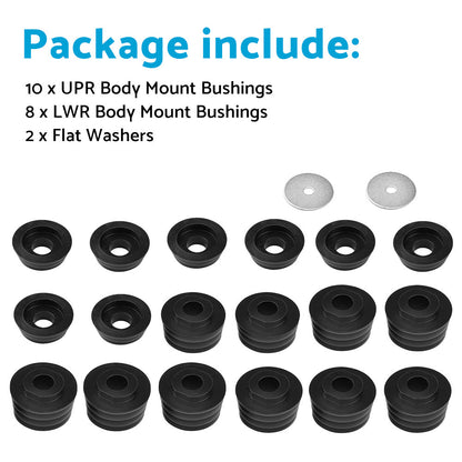 20PCS Polyurethane Body Mounts KF04050BK Suitable for Ford F250 F350 2 or 4WD 99-18.