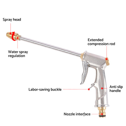 High Pressure Water Hose Nozzle Long Spray Nozzle Garden Hose Garden Car Wash