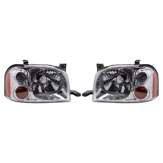 LeftRight Pair Light Front Lamp Head Lights Suitablefor Nissan Navara D22 01-15.