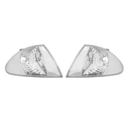 Pair Clear Corner Turn Signal Lights Suitable for BMW E46 98-01 3 Series.