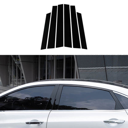 6x Black Window Trim Covers Suitable For Honda CR-V 2.4L 2007-2011