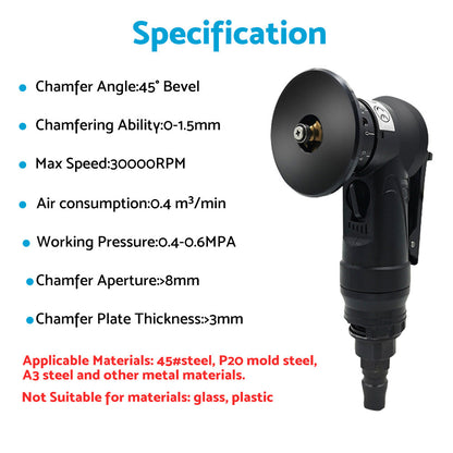 Air Chamfering Tool Suitable For Mini Pneumatic Beveling and Deburring Applications