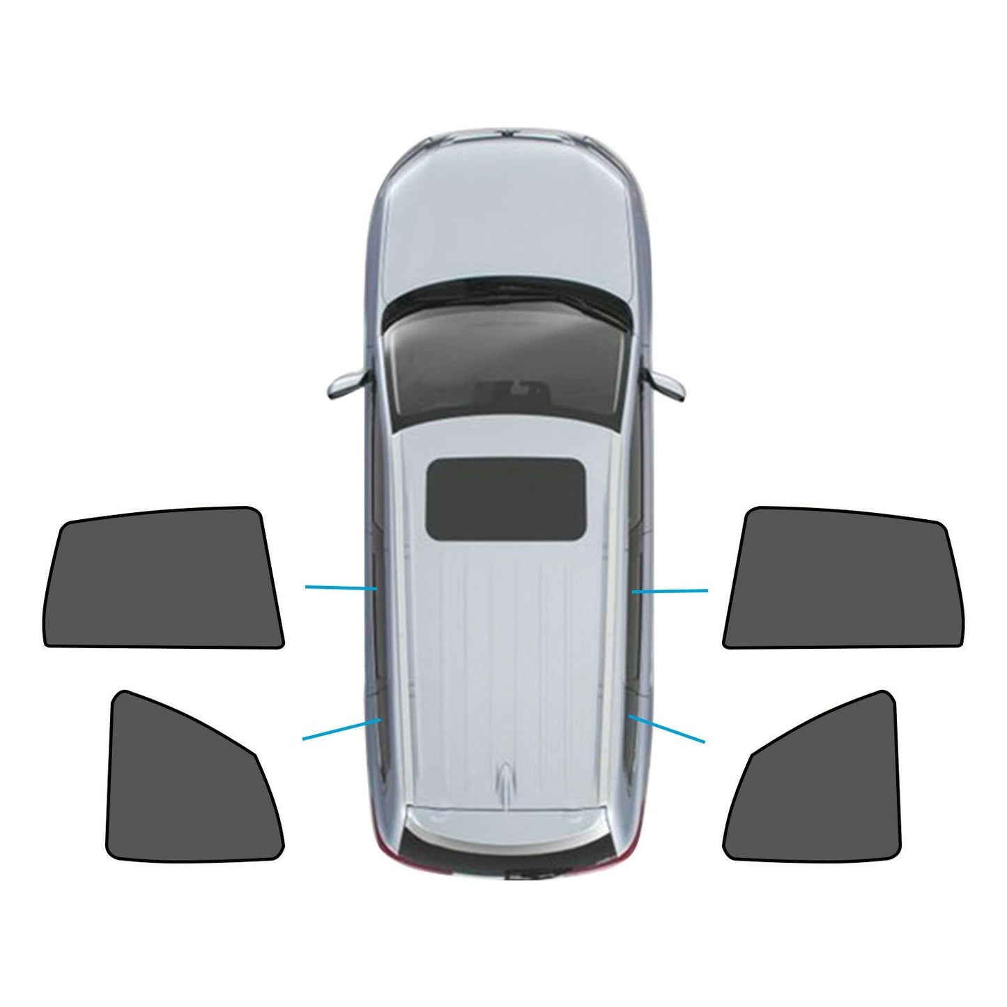 Car Window Magnetic Mesh Sun Blind Shades Suitable for BMW iX3 2023-2024.