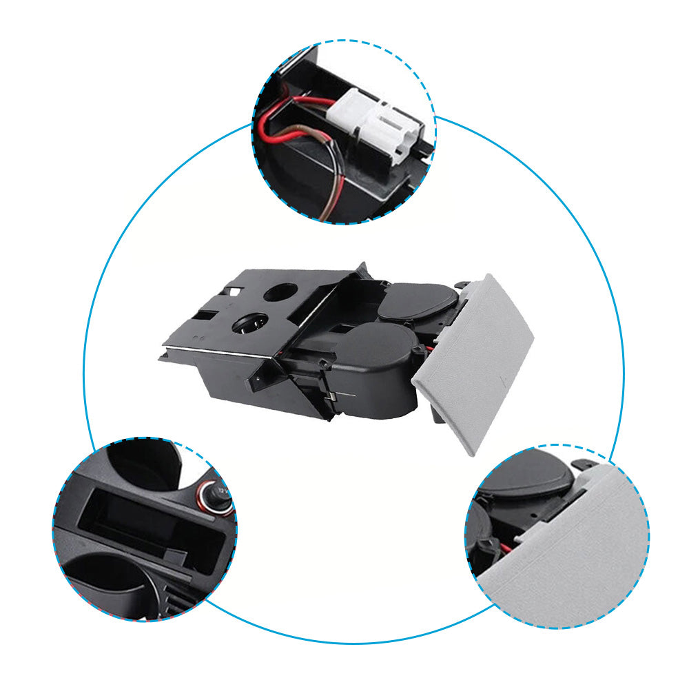Suitable ForVW T5 Transporter Ashtray Cup Coin Holder Dual Drink RH 7H285860130T.