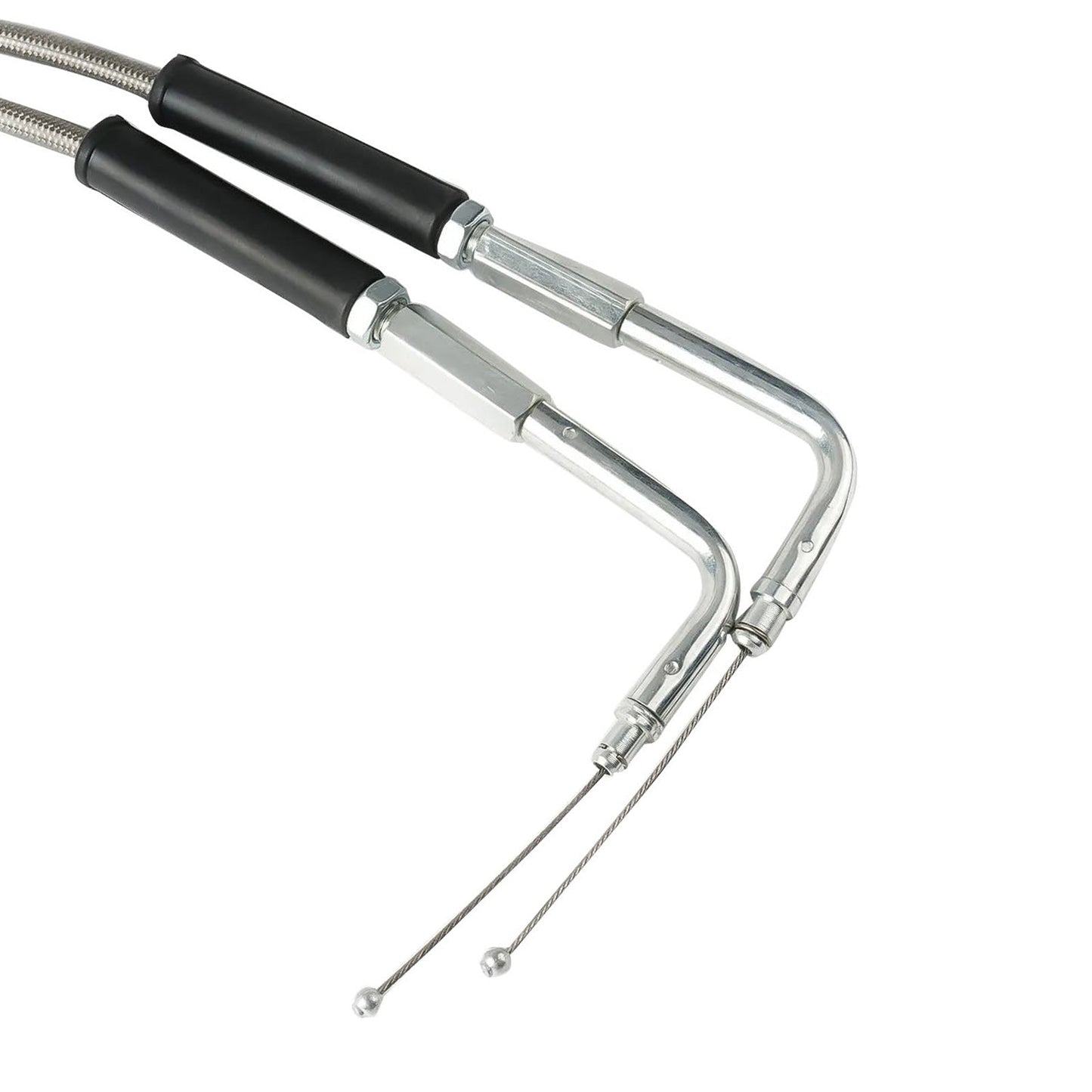 Throttle and Idle Cable Set 56-1/2 Stainless Steel Suitable For Harley-Davidson