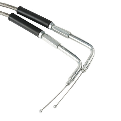 Throttle and Idle Cable Set 56-1/2 Stainless Steel Suitable For Harley-Davidson