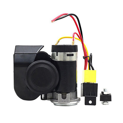 1x Nautilus Compact Motorcycle Air Horn Black 139dB 12V Loud.