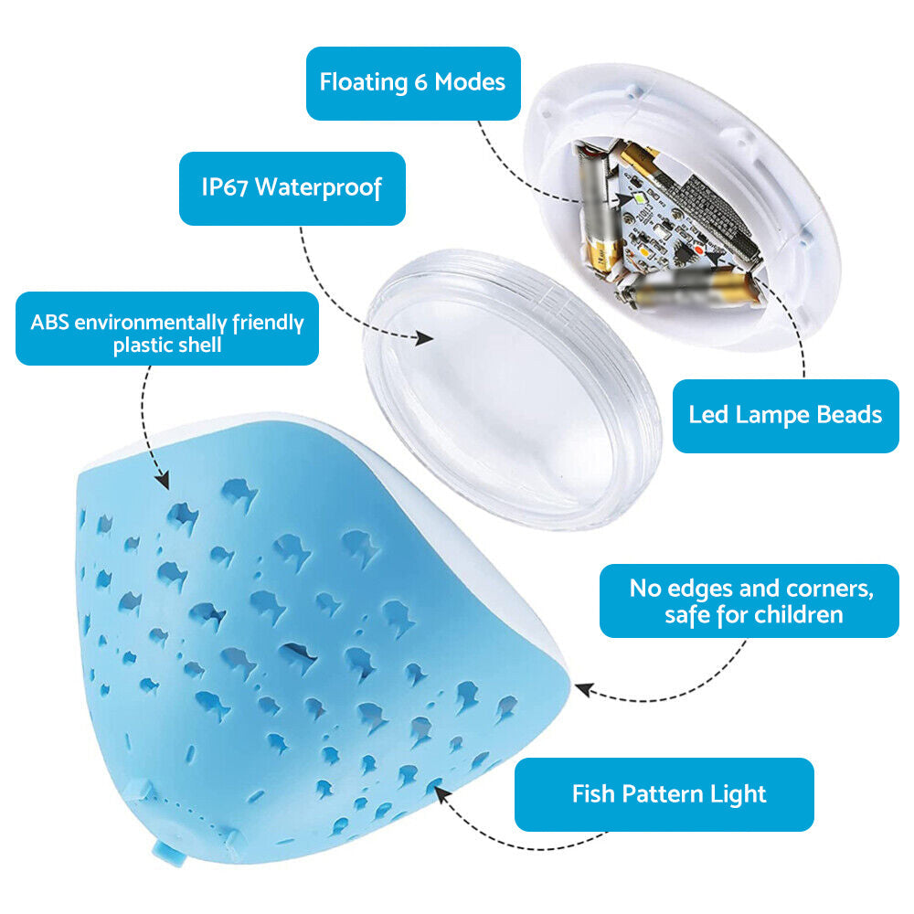 Floating Underwater LED Disco Light Glow Show Lamp Suitable For Swimming Pool, Tub & Spa