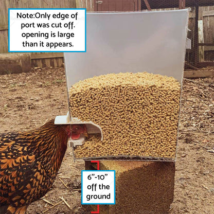 Chicken Feeder DIY Port PVC Gravity Fed Chicke Feeder.