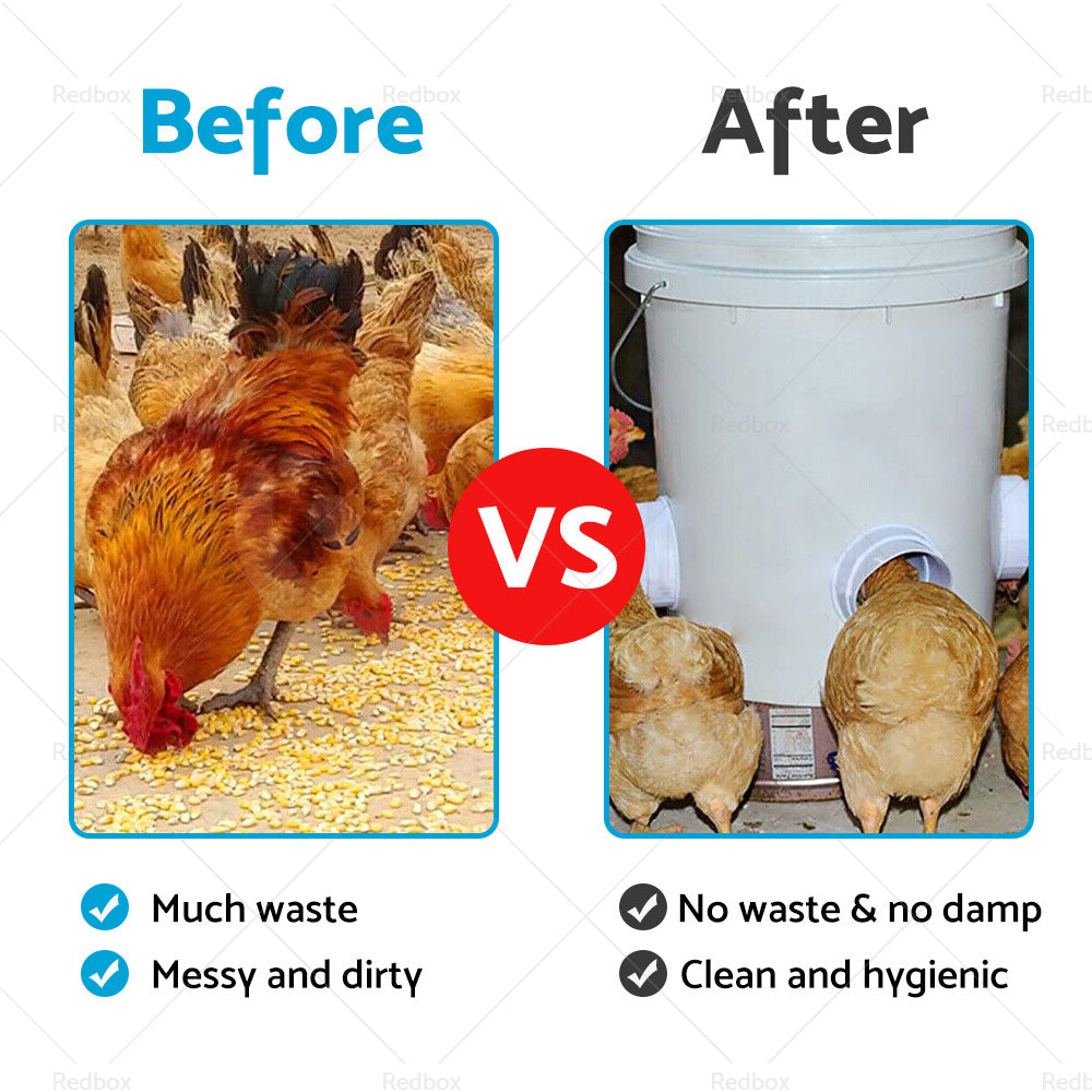 Chicken Feeder DIY Port PVC Gravity Fed Chicke Feeder
