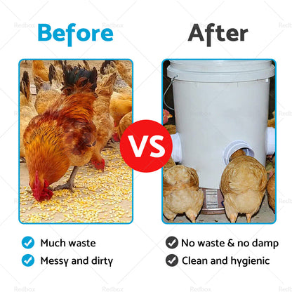 Chicken Feeder DIY Port PVC Gravity Fed Chicke Feeder