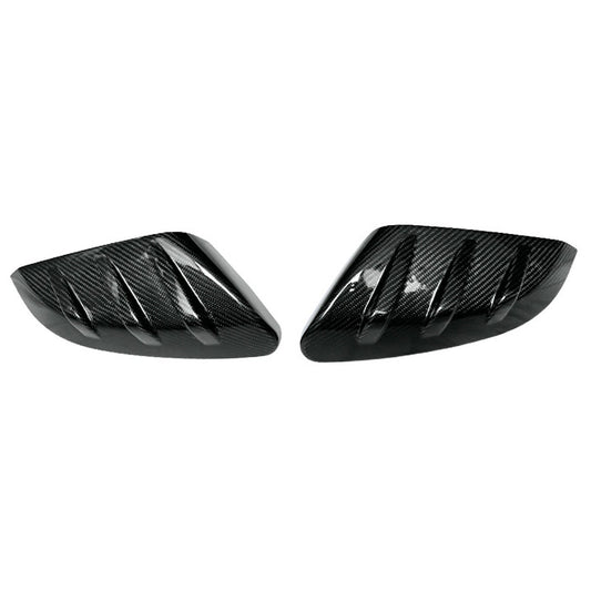 2x Carbon Fiber Side Mirror Cover Caps Suitable for 16-21 Honda Civic.