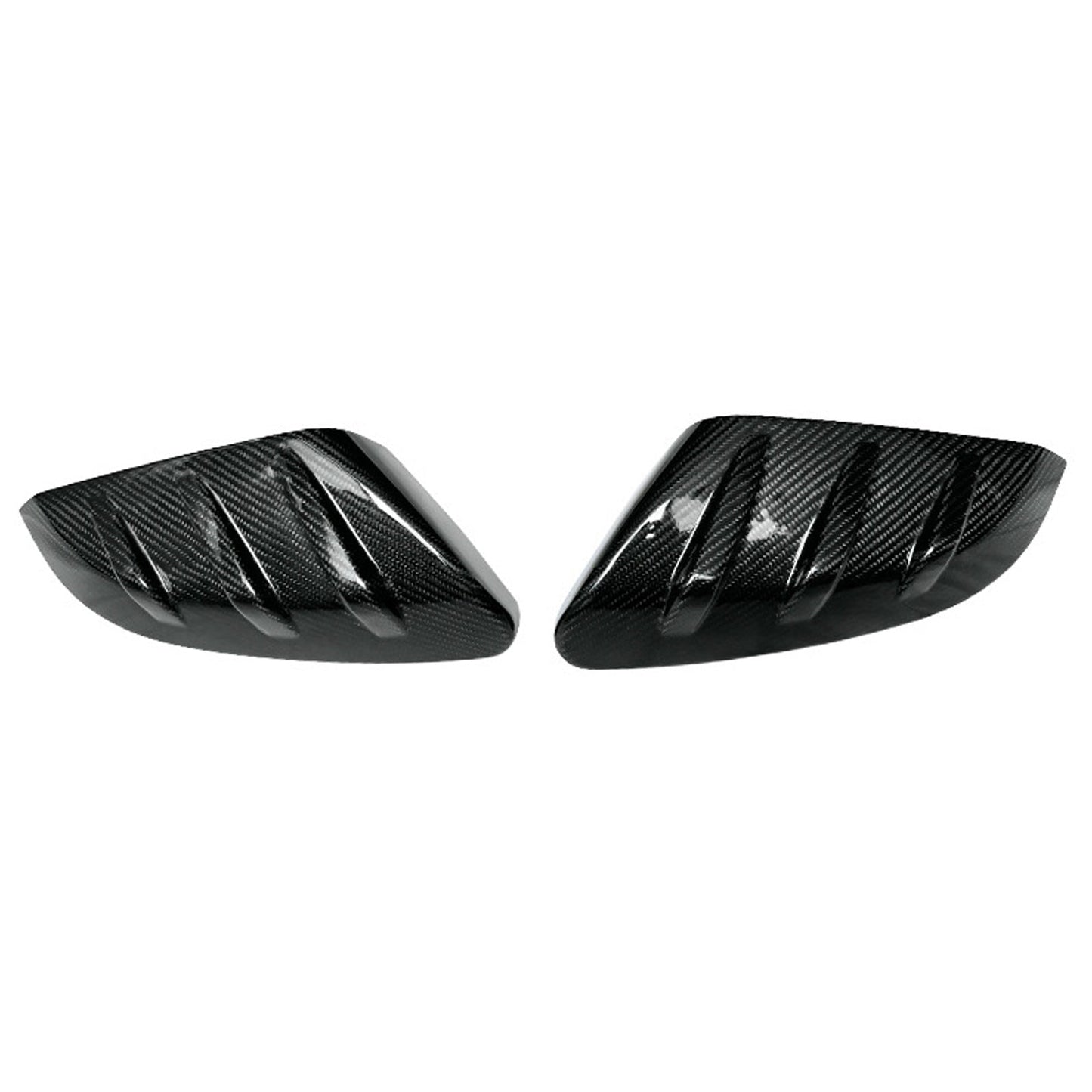 2x Carbon Fiber Side Mirror Cover Caps Suitable for 16-21 Honda Civic.