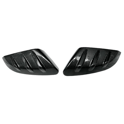 2x Carbon Fiber Side Mirror Cover Caps Suitable for 16-21 Honda Civic.