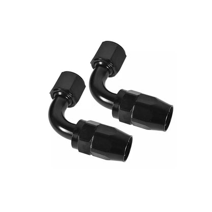2x AN10 10 AN 90 Degree Swivel Fast Flow Oil Fuel Hose End Fitting Adaptor.