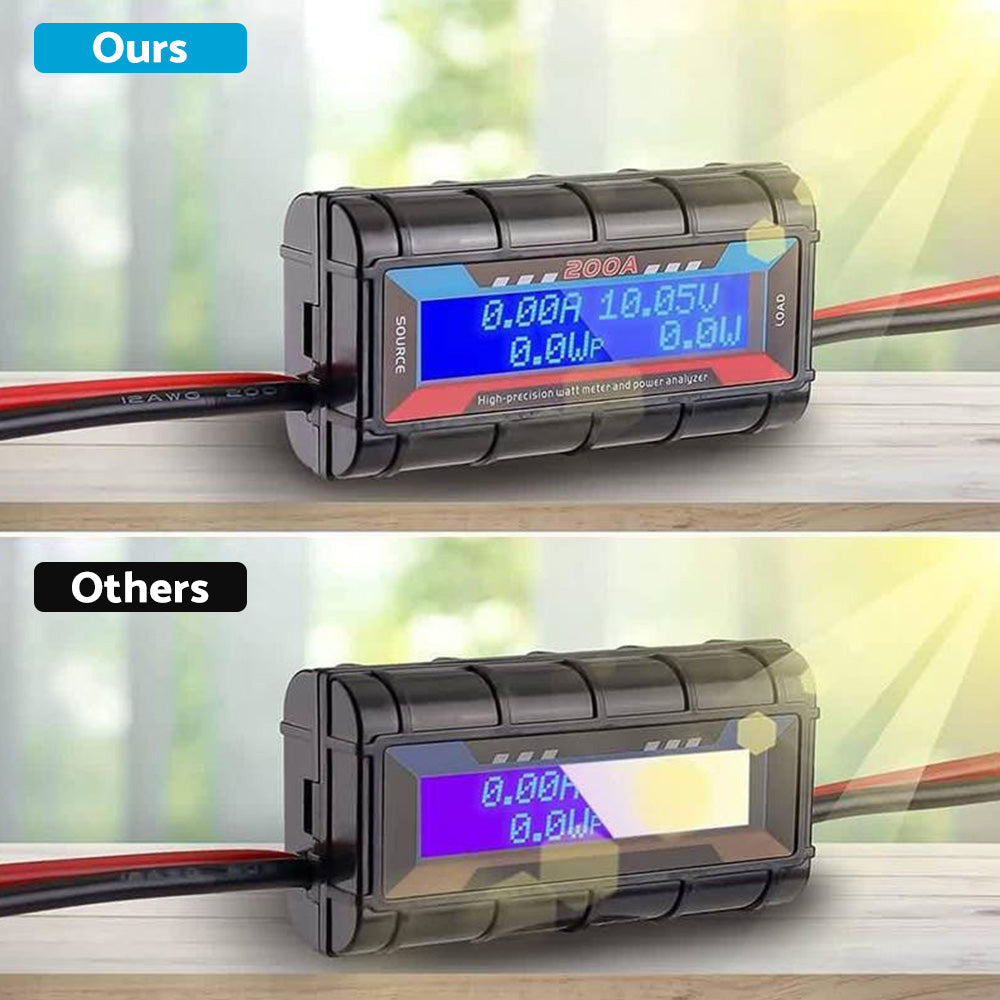 200A Digital Watt Meter Power Analyzer Suitable For Solar & Caravan Systems With Anderson Style Plug 12V