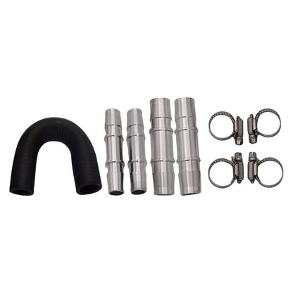 Car Engine Heater Core Bypass Kit 5 or 8in 3 or 4in Hose Fitting Aluminum For Most.