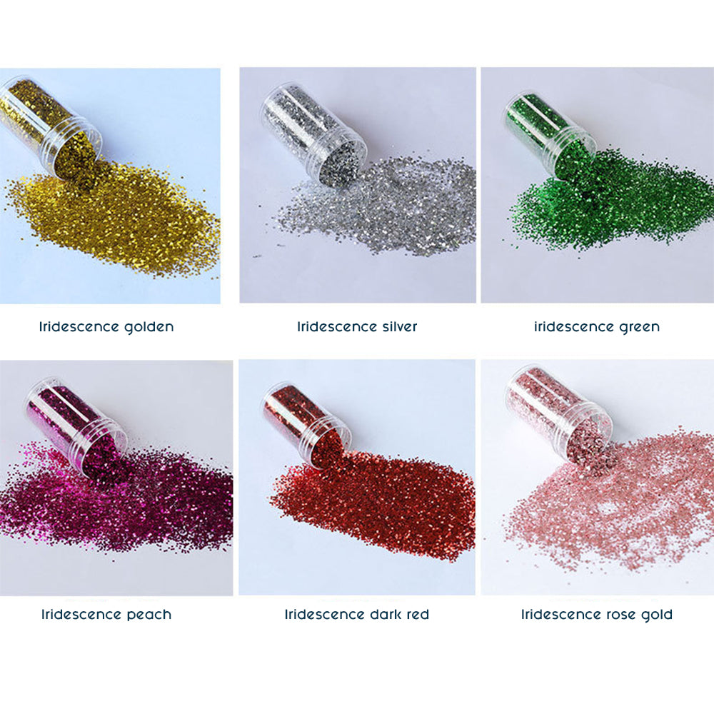 24x 20ml Colors Glitter Pigment Powder Suitable For Resin Epoxy Crafts.