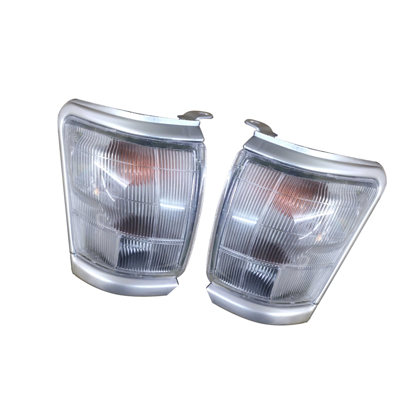 Pair Clear Corner Indicator Blinker Park Lights Suitable for 97-01 Toyota Hilux.