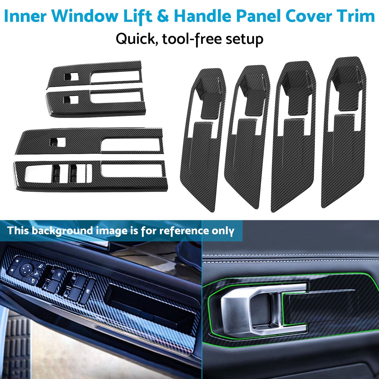Inner Window Lift & Handle Panel Cover Trim Suitable for Mitsubishi L200 Triton