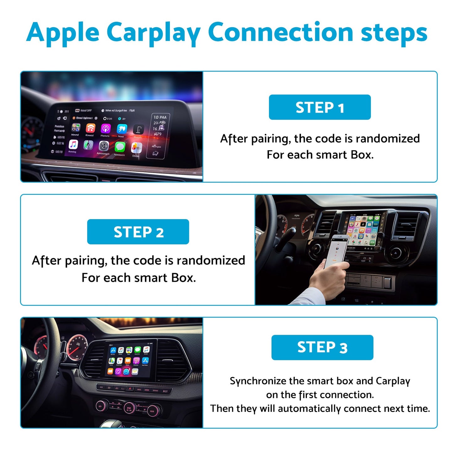 Bluetooth USB Wireless Receiver Black Suitable for Apple CarPlay Adapter.
