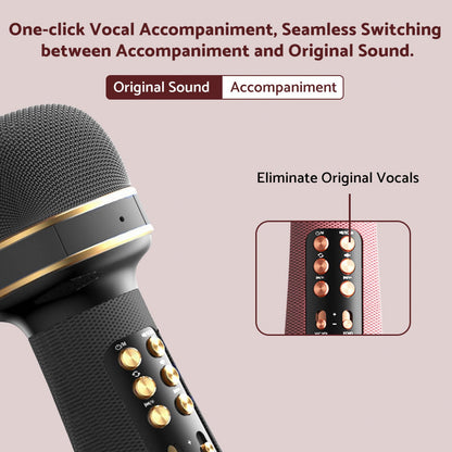 Wireless Bluetooth Portable Karaoke Microphone Speaker Suitable for Home Party S