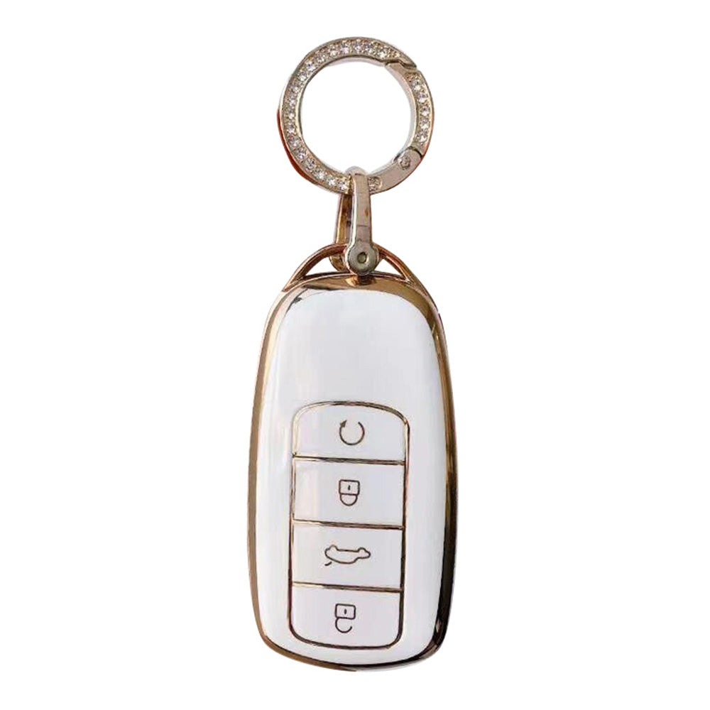 Car Remote Key Fob Case Cover Suitable For Chery Omoda 5 TPU Beige.
