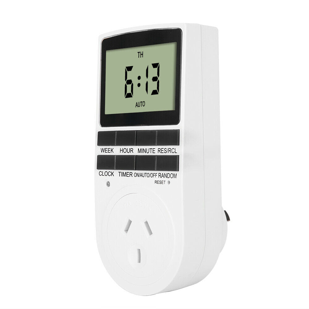 2Pcs 240V LCD Digital Timer Switch Automation Socket Electric Programmable Power.