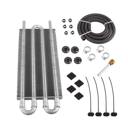 Universal 4 Row Transmission Oil Cooler Radiator Converter  Hose Mounting Kit.