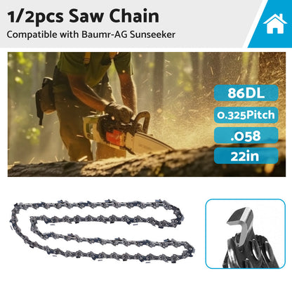 22  Chainsaw Chain 22inch 0. 325 . 058 86DL Suitable for Baumr-AG Sunseeker.
