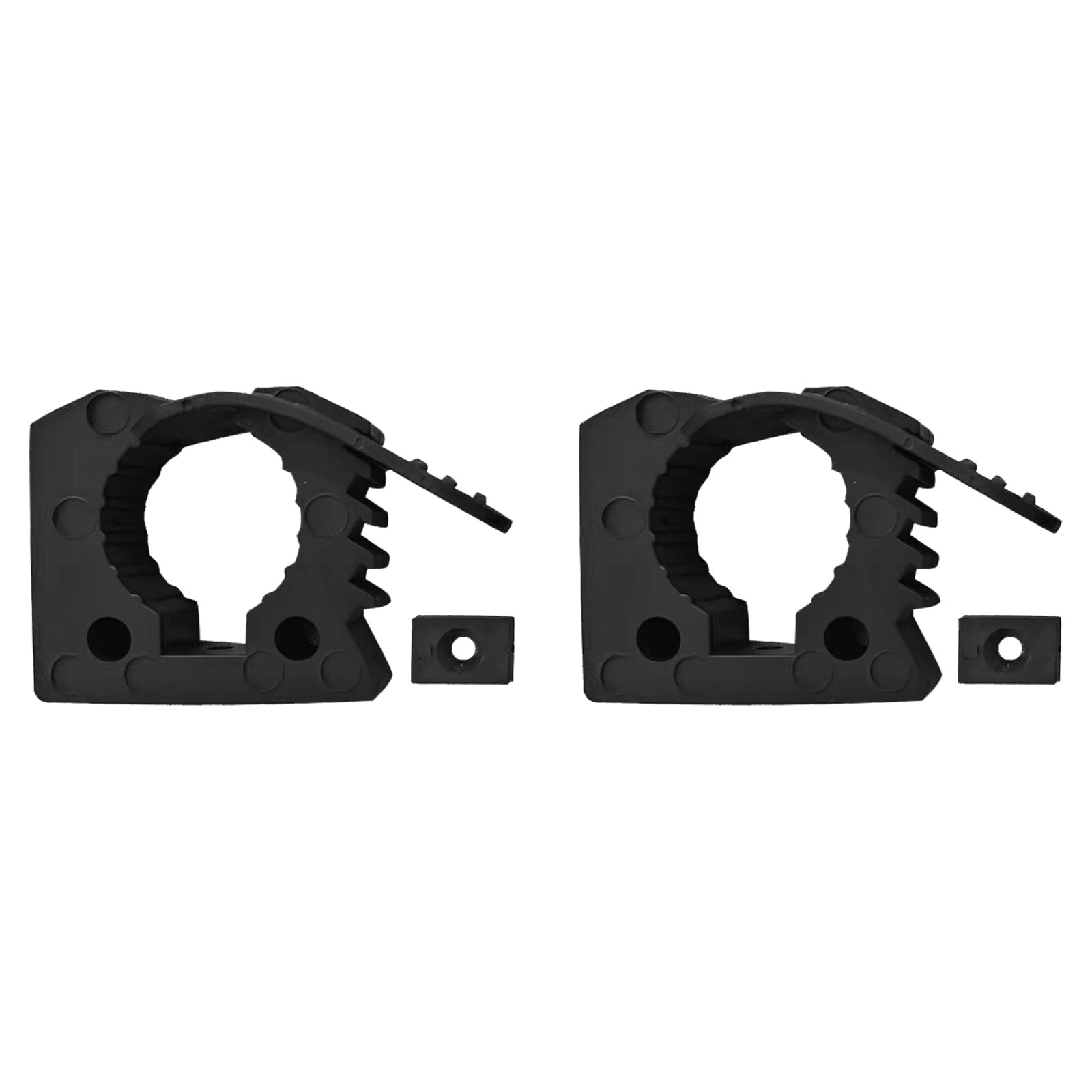 2x Car Rubber Clamps Bases Adapter 25-45mm Shovel Axe Retainer Fixing Holder.