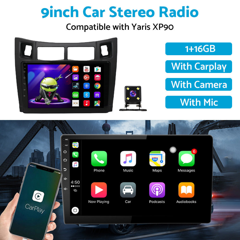 Suitable For Toyota Yaris XP90 05-12 Android 11 Carplay Radio Head Unit GPS Navi.