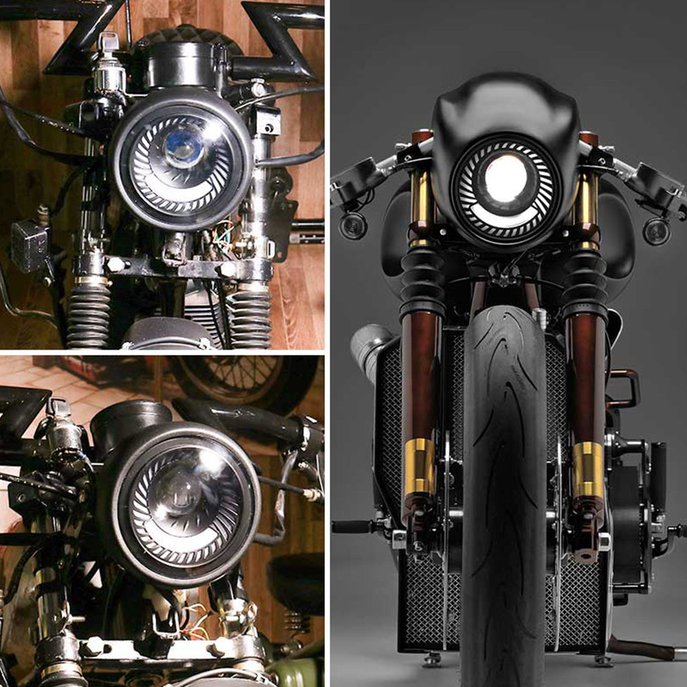 6.5-inch Motorcycle LED Headlight Suitable for Cafe Racer Motorcycles