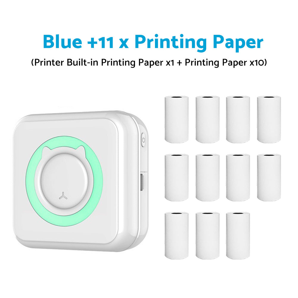 Mini Pocket Thermal Printer Suitable for Wireless Bluetooth Photo Paper Inkless