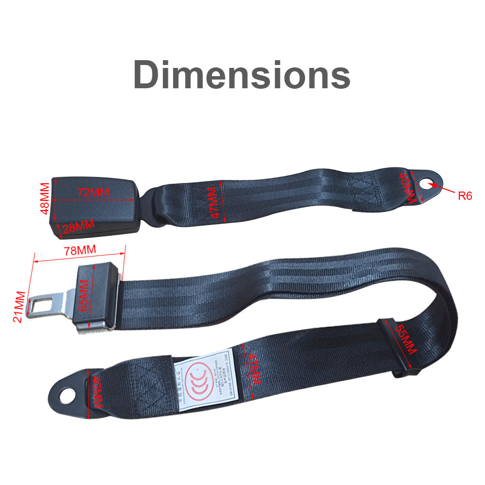 2 Point Retractable Adjustable Seat Lap Sash Belt Strap Suitable for Car Truck