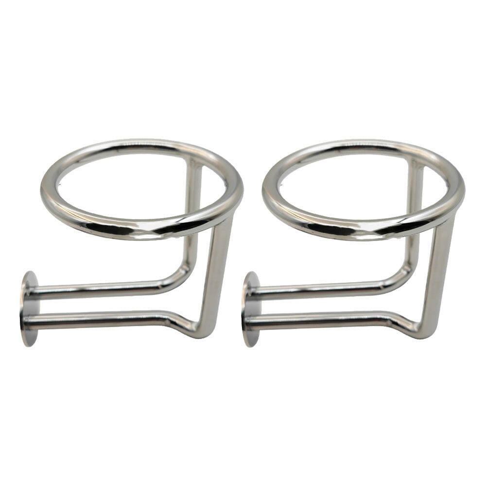 2x Marine Stainless Steel Drink Cup Holder Ring Suitable For Car Boat Yacht Truck RV.