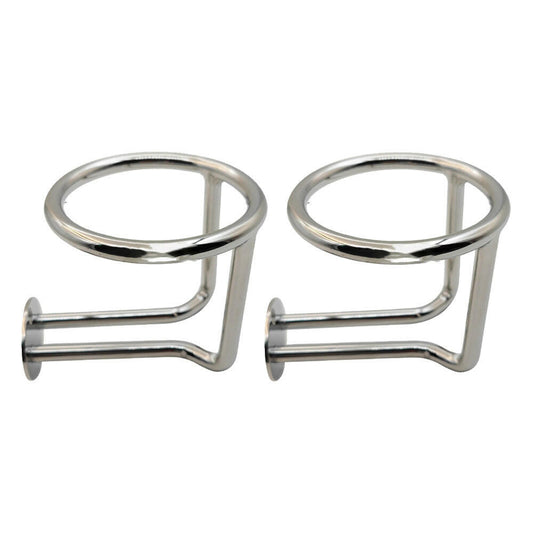 2x Marine Stainless Steel Drink Cup Holder Ring Suitable For Car Boat Yacht Truck RV.