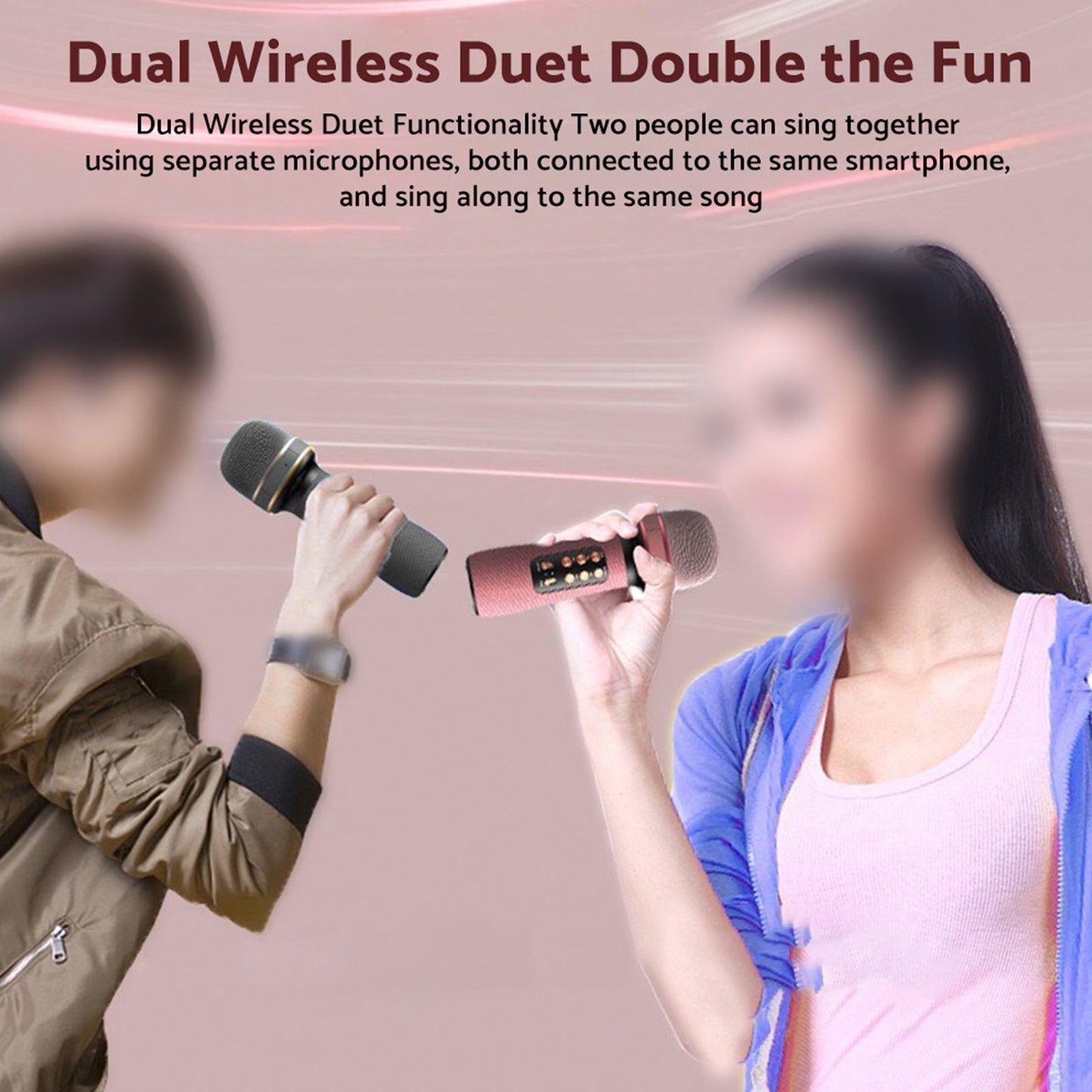 Wireless Bluetooth Portable Karaoke Microphone Speaker Suitable for Home Party S