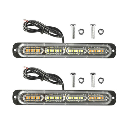 2x 48LED Amber Recovery Strobe Flashing Grille Lightbar Lamp Suitable For Truck
