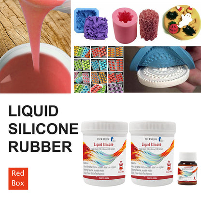 SH25 Liquid Silicone Rubber Mould Making Kit 100:3 Mix - 1Kg 5Kg 10Kg Red.