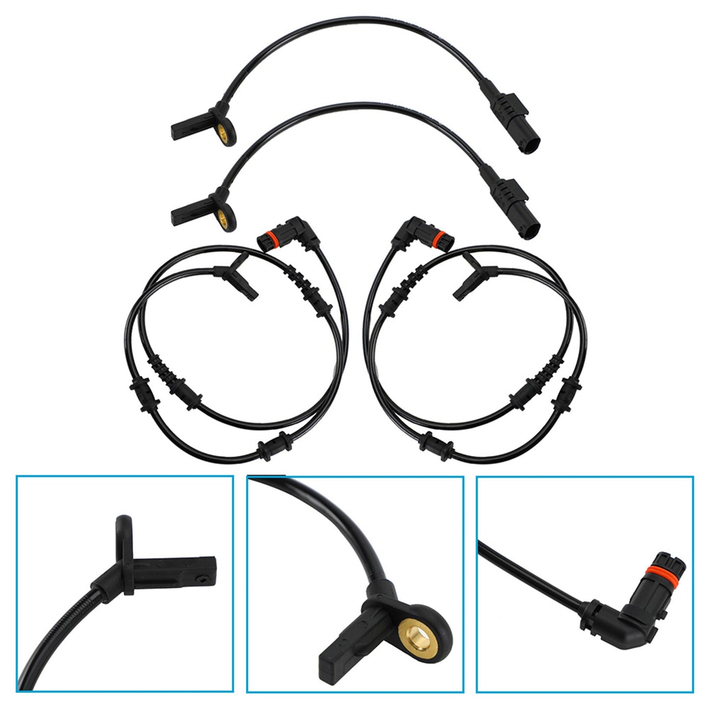 4x ABS Speed Sensor Set Suitable for Mercedes-Benz W164 ML350 3.5L