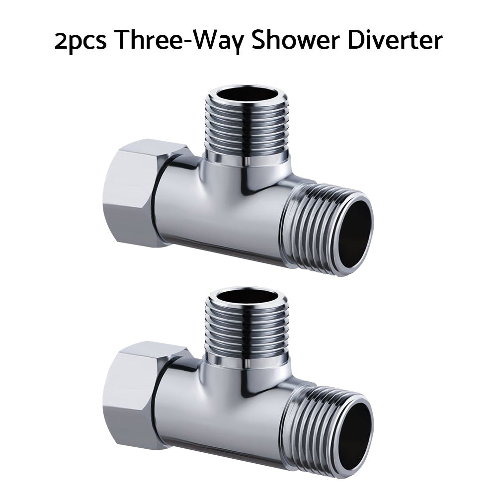 T Connector Toilet Bidet G1/2  3 Way Brass Chrome Diverter T Adapter AU.